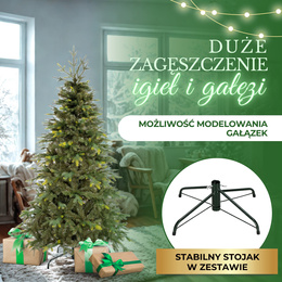Choinka sztuczna 180 cm świerk naturalny z metalowym stojakiem