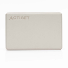 Kostka do jogi piankowa EVA 23x15x7,5 cm klocek blok do ćwiczeń pilates stretching beżowy