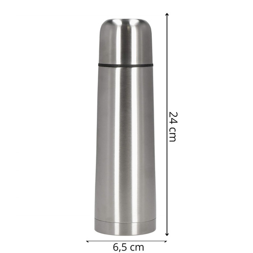 Termos 500 ml ze stali nierdzewnej na kawę i herbatę, próżniowy srebrny