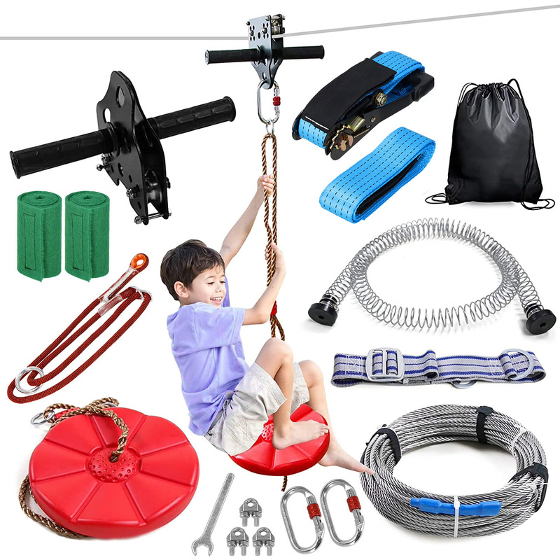 Tyrolka dla dzieci do ogrodu zjazd linowy do 120 kg