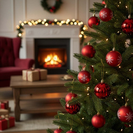 Bombki choinkowe 36 szt. zestaw dekoracje świąteczne ozdoby nietłukące czerwone