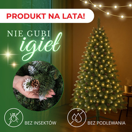 Choinka sztuczna 120 cm sosna diamentowa ośnieżona z szyszkami