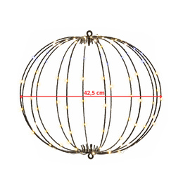 Kula świetlna 112 LED dekoracja świąteczna do ogrodu, IP44 ciepły biały + biały flash