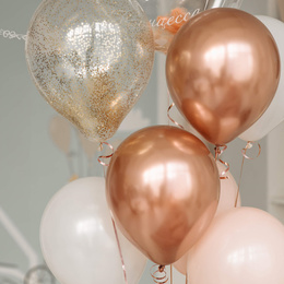 Balony na wieczór panieński, wesele, urodziny, 100 szt. rose gold