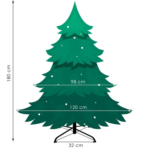 Choinka sztuczna 180 cm premium świerk PE 100%