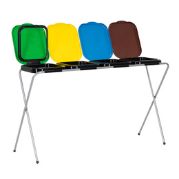 Stojak na worki na śmieci 4 komory kosz do segregacji odpadów, stelaż z pokrywami