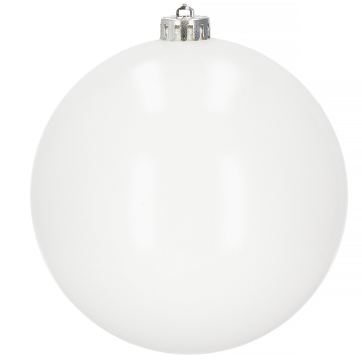 Bombki choinkowe 6 szt. ozdoby świąteczne zestaw 10 cm białe