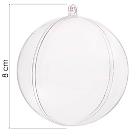 Bombka akrylowa 8cm kula plastikowa decoupage