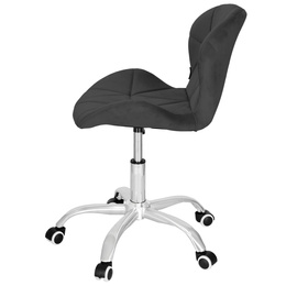 Fotel biurowy obrotowy krzesło na kółkach, do nauki, pracy przed komputerem ciemnoszary