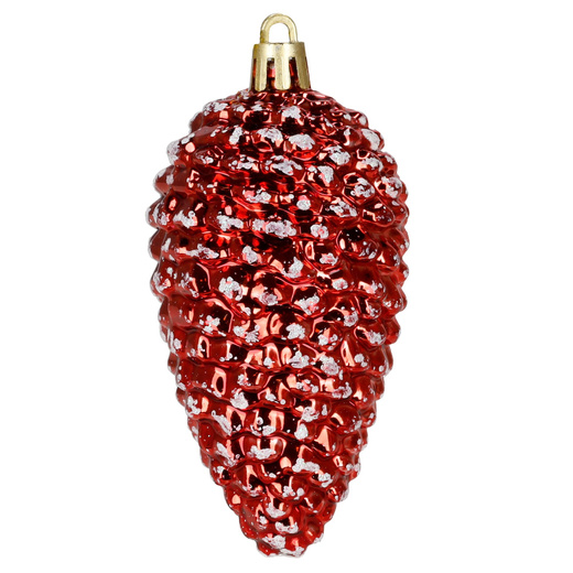 Bombki choinkowe 40 szt. ozdoby kule, lizaki, szyszki, laski cukrowe nietłukące, czerwone