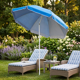 Parasol plażowy niebieski 240 cm