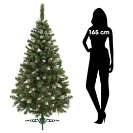 Choinka sztuczna 180 cm Sosna ośnieżona na stojaku jak żywa, gęsta