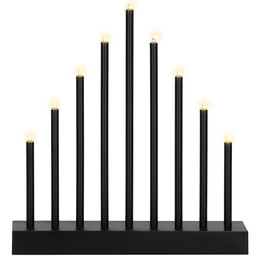Świecznik adwentowy Led 9 świec czarny