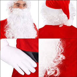 Strój św. Mikołaja zestaw 10 elementowy przebranie świąteczne