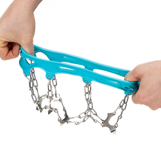 Raczki na buty stalowe antypoślizgowe turystyczne nakładki rozmiar 40-45 turkusowe