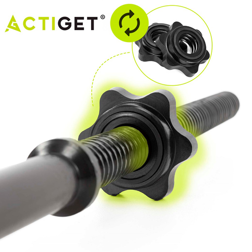 Gryf prosty olimpijski do ćwiczeń 120 cm sztanga ze stali, zaciski 25 mm