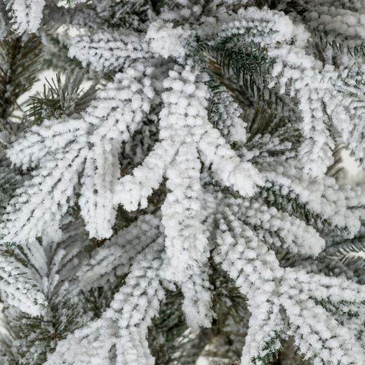 Choinka sztuczna 120 cm świerk kaukaski ośnieżony jak żywy, nowoczesny, ze stojakiem