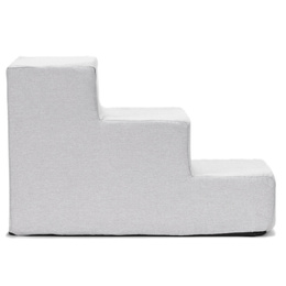 Schodki dla psa do łóżka 30 cm podest, rampa 3-stopniowa, miękkie schody szare