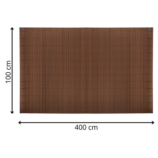 Osłona PVC maskująca na balkon, taras, ogrodzenie 400x100 cm brązowa