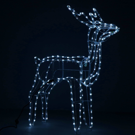 Renifer Led 90 cm świąteczny, świetlna dekoracja do ogrodu biały zimny