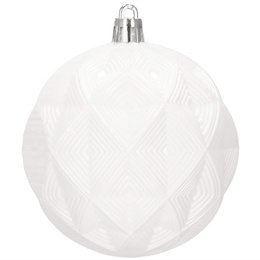 Bombki choinkowe 30 szt. biały 8cm zestaw choinkowy