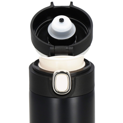 Kubek termiczny 420 ml ze stali nierdzewnej na kawę herbatę, z wyświetlaczem temp. czarny