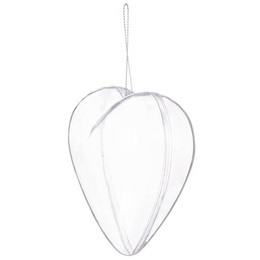 Bombki akrylowe 10cm serce plastikowe decoupage zestaw 12 szt.