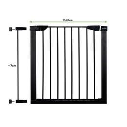Bramka zabezpieczająca barierka rozporowa 75-89 cm czarna