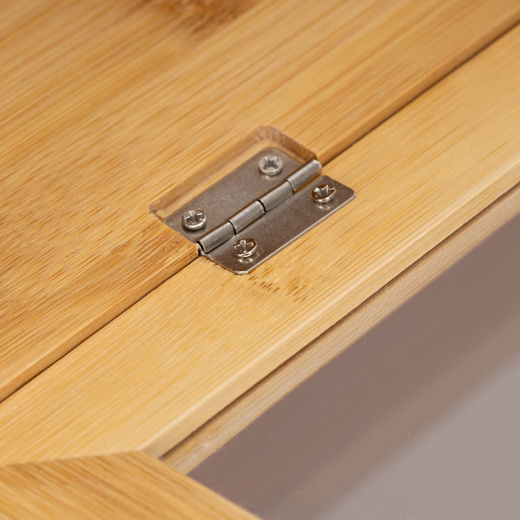 Chlebak zamykany, dwupoziomowy, szafka na pieczywo, bambusowy