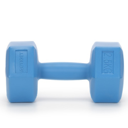Ciężarki 2x2,5kg hexagonalne do ćwiczeń fitness hantle zestaw 2 szt. niebieskie