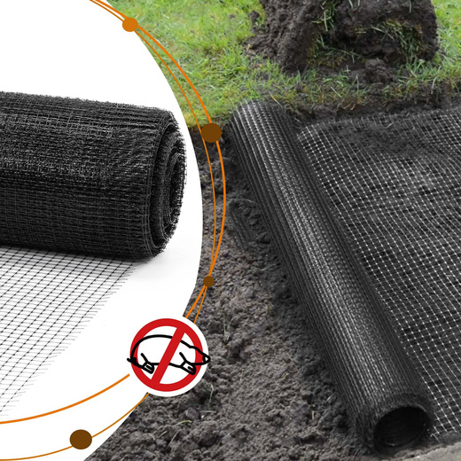 Siatka na krety 2 m x 300 m przeciw kretom, nornicom 30g/m2