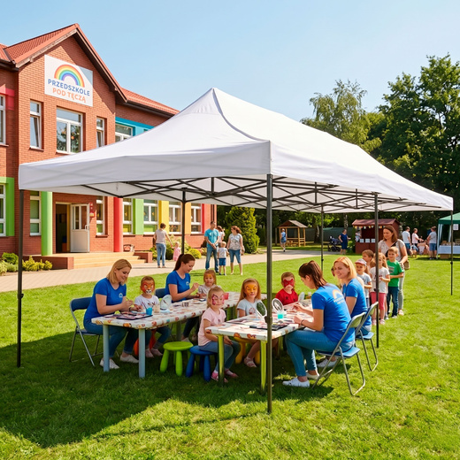 Namiot handlowy 3x6 m ogrodowy, pawilon na imprezy, catering biały