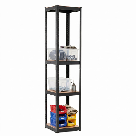 Regał magazynowy 180x40x40 cm 4-poziomowy do garażu, przechowywania 400 kg