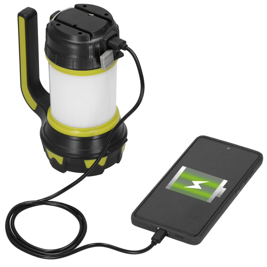 Latarka wielofunkcyjna, turystyczna, biwakowa LED 6 trybów świecienia, z funkcją powerbank