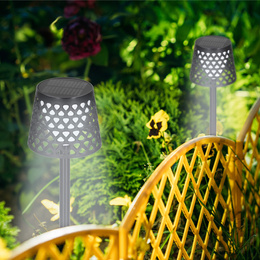 Lampa solarna LED ażurowa 5w1 zewnętrzna kinkiet z 3 trybami świecenia czarny