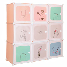 Szafka modułowa dla dzieci 110x110x37 cm organizer dziecięcy 9 półek