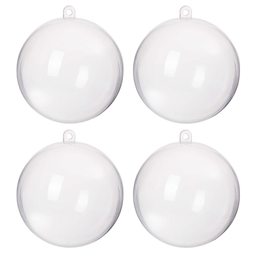 Bombki akrylowe 10cm kula plastikowa decoupage zestaw 4 szt.