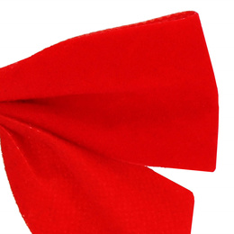 Kokardki świąteczne na choinkę 6 szt. brokatowe zawieszki choinkowe czerwone