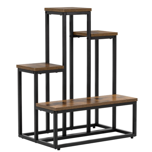 Kwietnik metalowy 67 cm stojak na kwiaty z 4 półkami loft wielopoziomowy nowoczesny