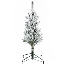 Choinka sztuczna 150 cm świerk kaukaski ośnieżony jak żywy, nowoczesny, ze stojakiem