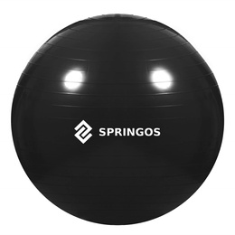 Piłka fitness gimnastyczna do ćwiczeń 85 cm z pompką, czarna