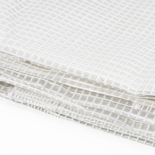 Plandeka 4x4m 100g/m2 gruba płachta ochronna biała, transparentna