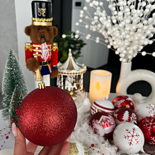 Bombki choinkowe na choinkę 10 cm zestaw 6 szt.