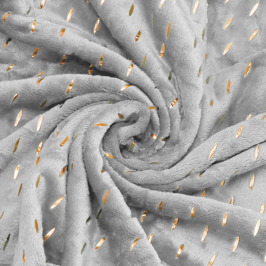 Narzuta na łóżko, pled 200x220 cm koc na kanapę szary