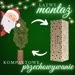 Choinka na pniu 90 cm sztuczna jodła zielona