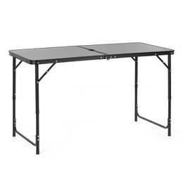 Stolik turystyczny składany kempingowy 120x60 cm stół ogrodowy na piknik, walizka, czarny