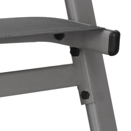 Krzesła ogrodowe 4 szt. metalowe wys. 92 cm na taras balkon 120 kg ciemnoszare