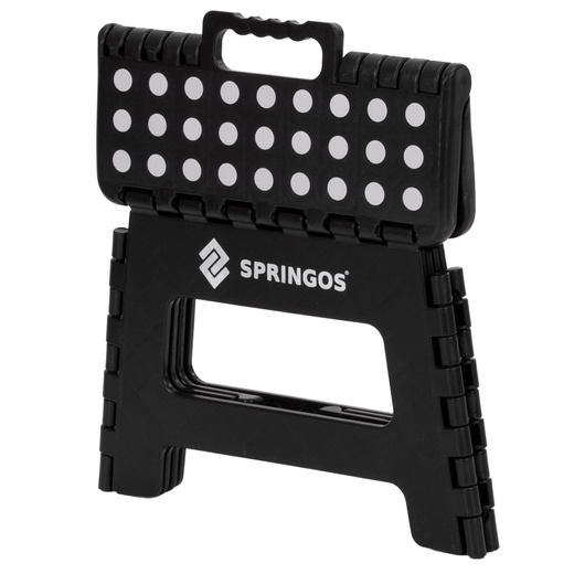 Stołek składany, schodek pomocniczy 150 kg podest antypoślizgowy, czarny