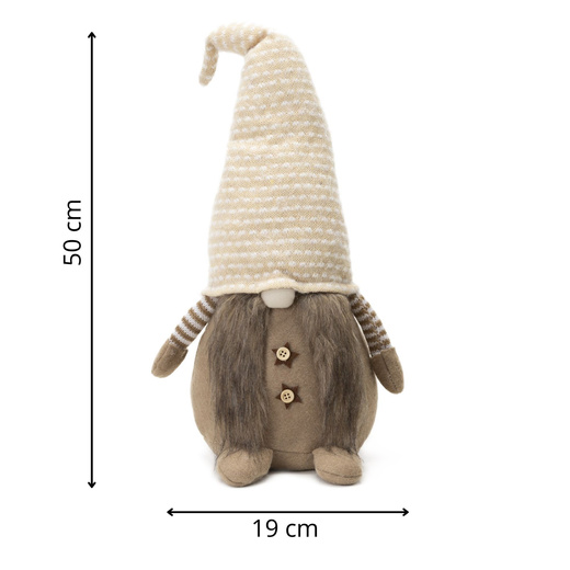 Skrzat 50 cm figurka dekoracyjna do świątecznego wystroju wnętrz, gnom, krasnal stojący