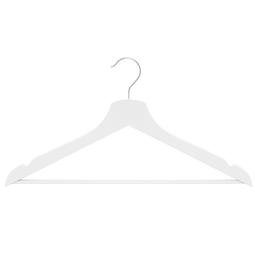 Wieszaki na ubrania drewniane zestaw 9 szt. białe